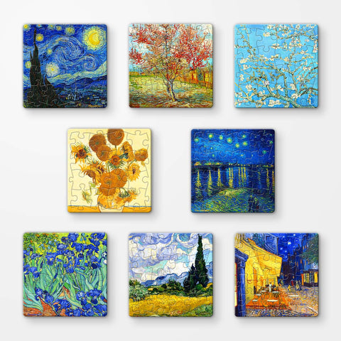 Pintoo D1600 Van Gogh's Palette - 8 x 16pcs Jigsaw Puzzle Magnets by Vincent van Gogh
