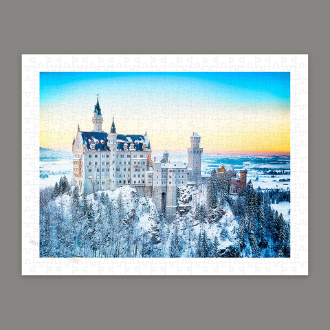 Pintoo H2339 A Snowy Day at Neuschwanstein Castle - 300 Piece Jigsaw Puzzle