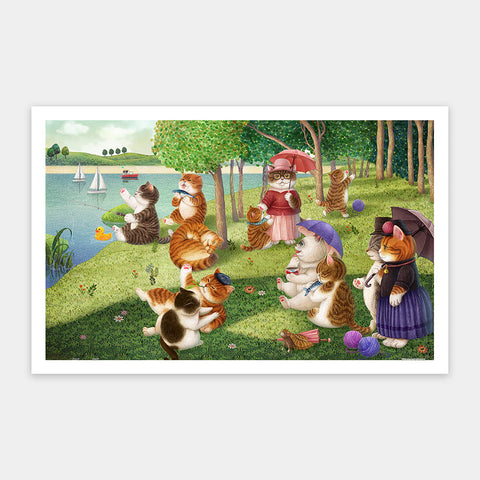 Pintoo H3183 A Sunday Afternoon on the Island of Cat - 1000 Piece Jigsaw Puzzle by Nyangsongi