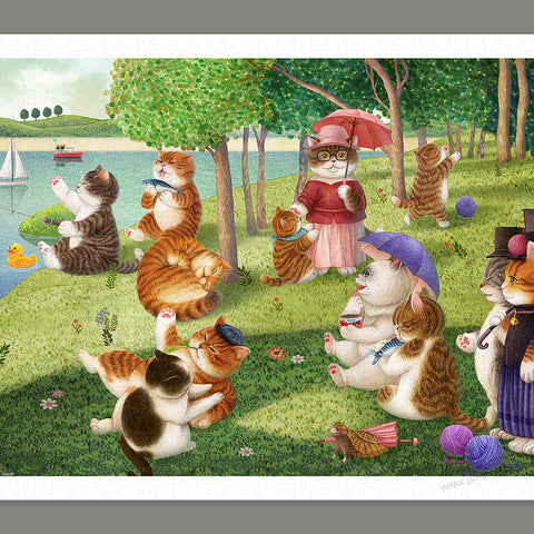 Pintoo H3183 A Sunday Afternoon on the Island of Cat - 1000 Piece Jigsaw Puzzle by Nyangsongi