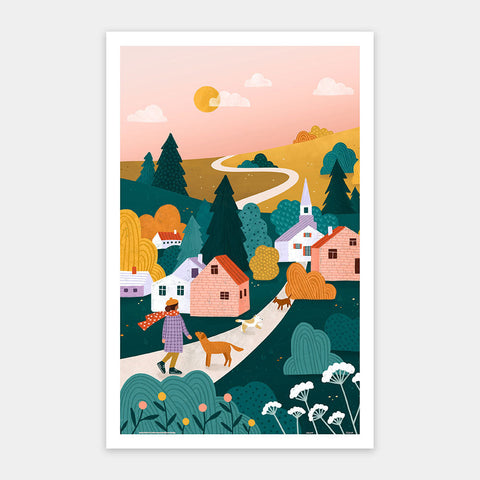 Pintoo H3497 Sunset Walk in the Town by Bea Muller - 1000 Piece Jigsaw Puzzle