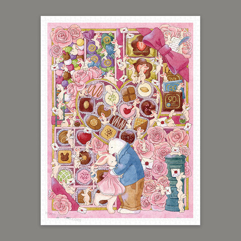 Pintoo H3517 Little Bunnys - My Sweety - 1200 Piece Jigsaw Puzzle by Tian Tian