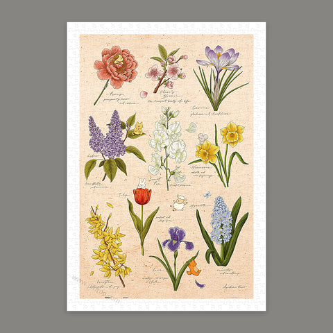 Pintoo H3893 Spring Flowers - 600 Piece Jigsaw Puzzle by Mandie