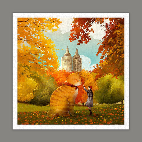 Pintoo H3933 Walking in Autumn - 900 Piece Jigsaw Puzzle by Luna