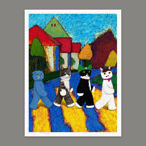 Pintoo H4051 The Catles - Fab Four - 1200 Piece Jigsaw Puzzle by Niuniu in Famous Paintings