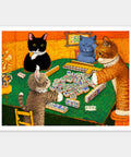 Pintoo H4052 A Few Rounds of Meow Generals - Mahjong Friends Kitten - 1200 Piece Jigsaw Puzzle by Niuniu in Famous Paintings