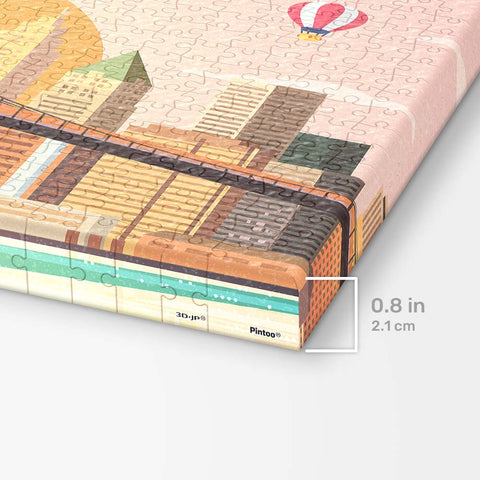 Pintoo HN1304 Sunset over Brooklyn Bridge - 366 Piece Jigsaw Puzzle