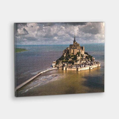Pintoo HN1313 Aerial Photography - Mont Saint Michel Island, France - 366 Piece Jigsaw Puzzle by Henry Do