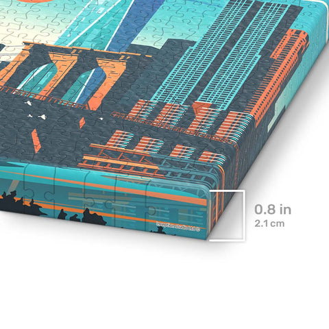 Pintoo HN1402 Days in New York by Studio Inception - Brooklyn - 366 Piece Jigsaw Puzzle
