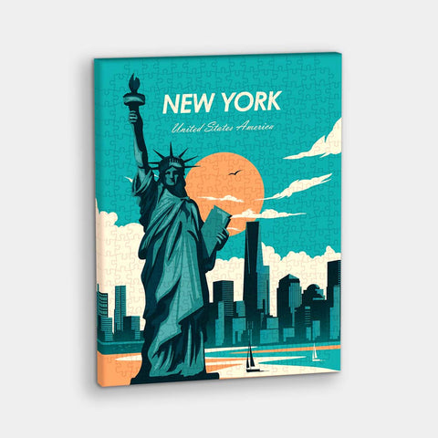 Pintoo HN1403 Days in New York by Studio Inception - Statue of Liberty - 366 Piece Jigsaw Puzzle