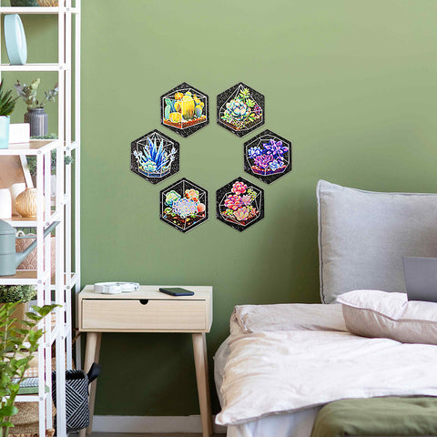 Pintoo HX1163 Succulent in Pocket - Wall Tile Puzzle Set Jigsaw Puzzle