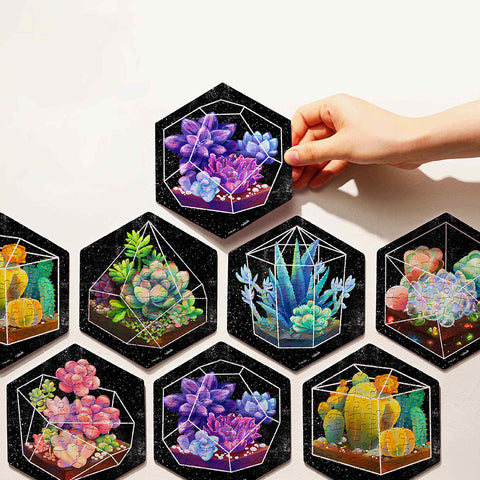 Pintoo HX1163 Succulent in Pocket - Wall Tile Puzzle Set Jigsaw Puzzle