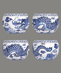 Pintoo K1112 Blue & White by Alexander the Fat Tiger - Sky Fat Dragon - Flower Pot Jigsaw Puzzle