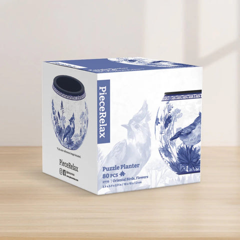Pintoo K1115 Oriental Birds and Flowers - Flower Pot Jigsaw Puzzle