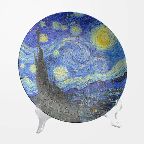 Pintoo PL1002 The Starry Night - 3D Puzzle Plate Jigsaw Puzzle by Van Gogh