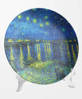 Pintoo PL1003 Starry Night Over the Rhone - 3D Puzzle Plate Jigsaw Puzzle by Van Gogh