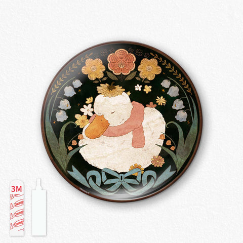 Pintoo PL1020 Dreaming in Night Garden - 3D Puzzle Plate Jigsaw Puzzle by Fluffy Naps