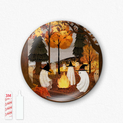 Pintoo PL1022 Autumn Bonfire - 3D Puzzle Plate Jigsaw Puzzle by Katherine Blower