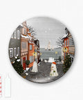 Pintoo PL1023 Harbor’s First Snow - 3D Puzzle Plate Jigsaw Puzzle by Katherine Blower