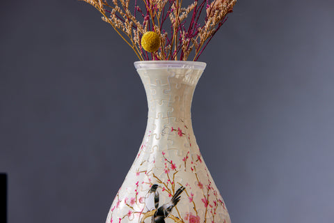 Flowers and Birds - 3D Puzzle Vase Jigsaw Puzzle