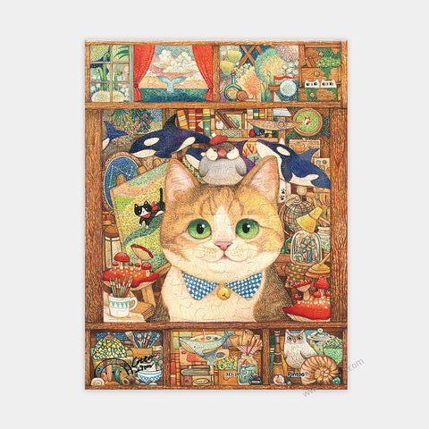Pintoo Q1171 Cat's Treasure Room - 80 Piece XS Jigsaw Puzzle by Cotton Lion