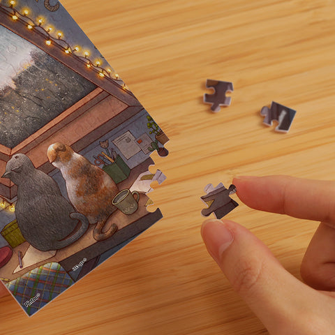 Pintoo Q1201 Raining Window - 80 Piece XS Jigsaw Puzzle by Limduey