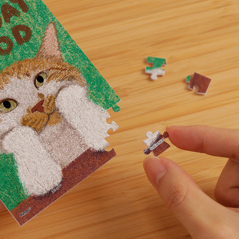 Pintoo Q1297 CAT Working (Blind Box) - 6 x 80 Piece XS Jigsaw Puzzle by NEWNEW