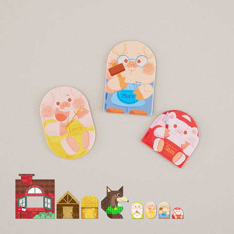 Pintoo T1083 Fairy tales - The Three Little Pigs - Multi-pack Jigsaw Puzzle