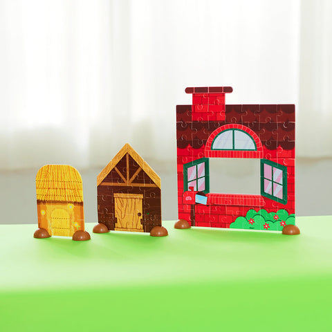 Pintoo T1083 Fairy tales - The Three Little Pigs - Multi-pack Jigsaw Puzzle