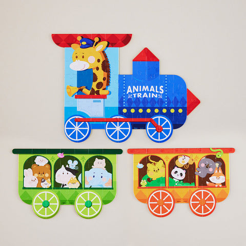 Pintoo T1084 Transportation - Animals Train - Multi-pack Jigsaw Puzzle