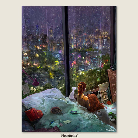 Pintoo U1043 Rainy Night - 1008 Piece Jigsaw Puzzle by endmion1