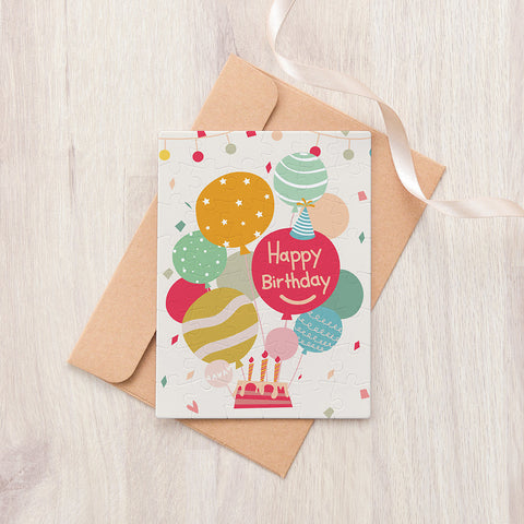 Birthday Balloons - 48 Piece Puzzle Card