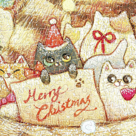 Christmas Night & Cats - 1200 Piece Jigsaw Puzzle